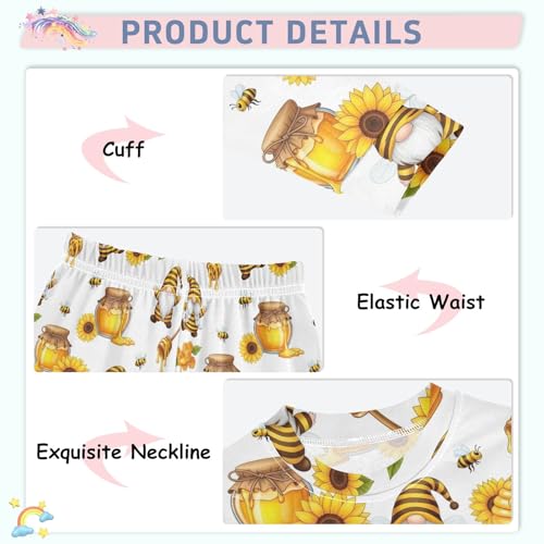 ODAWA Cute Gnomes Bees Clothes Fall Little Girls Boys 18M Long Sleeve Clothing Set4