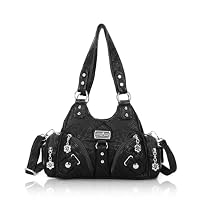 Angel Kiss Gandtasche für Damen, Kleine Hobo-Schultertaschen Veganes Leder Tragetasche mit Mehreren Taschen und Reißverschluss