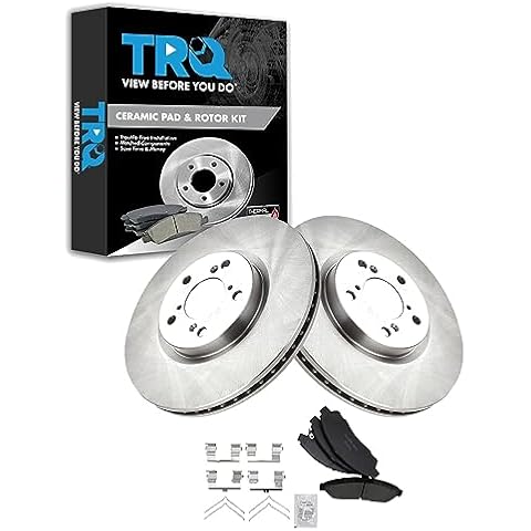 TRQ Front Brake Pad & Rotor Kit Brake Pads Brake Rotor Ceramic Compatible with 2007-2013 Acura MDX 2014-2020 RLX 2010-2013 ZDX 2009-2015 Honda Pilot Cover