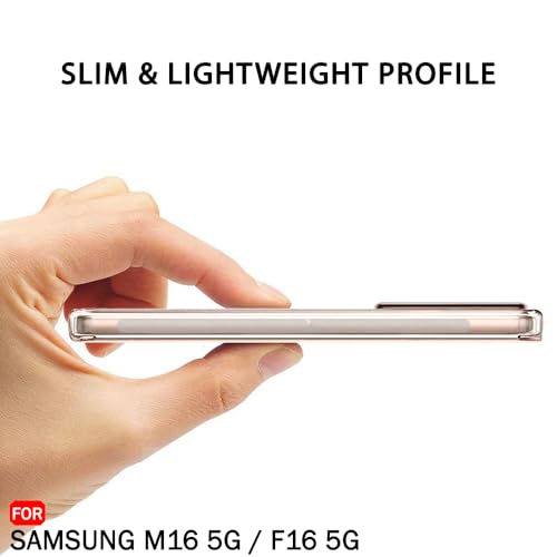 Image of TheGiftKart Back Cover Soft Case for Samsung Galaxy M16 5G / F16 5G | Best Camera Protection | Inbuilt Dust Plugs & Anti-Slip Grip | Ultra Clear Slim Case for Samsung M16 / F16 (Silicone, Transparent)