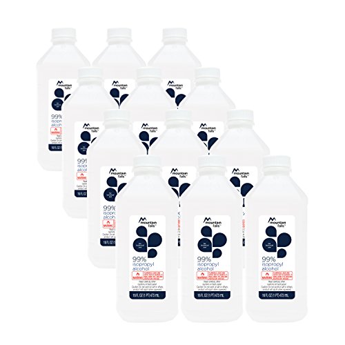 Mountain Falls 99% Isopropyl Alcohol First Aid for Technical Use, 16 Fluid Ounce (Pack of 12)