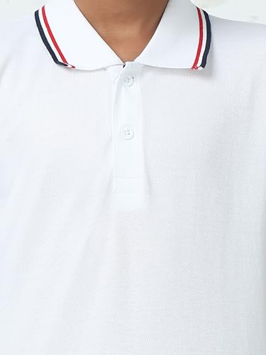 Image of Cotton Polo T-Shirt for Kids Boys Girls Half Sleeve, Regular Fit Tees for Boys Collared Casual Tshirts | Soft & Breathable Biowash Fabric | Half Sleeve