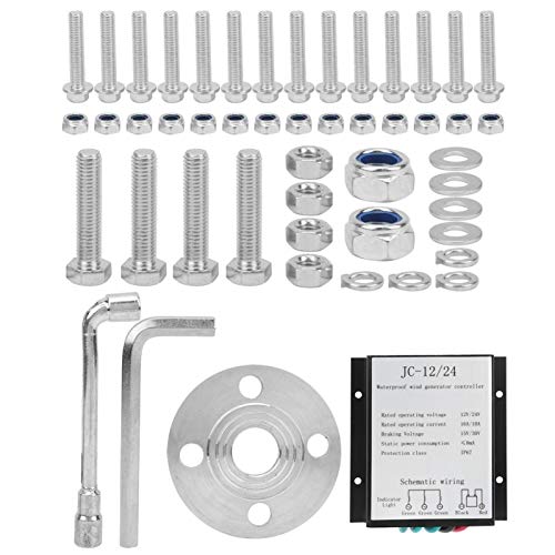 Image of 400W Wind Generator, High Wind Energy Utilization Wind Turbines Kit Generator, Low Noise High Temperature Resistance Charge Boats for DIY Enthusiasts(#2)