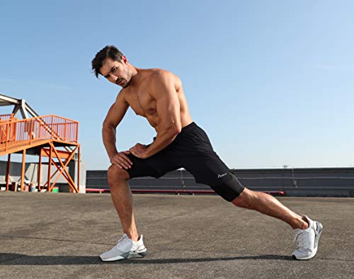 Image of Pudolla Men's 2 in 1 Running Shorts 5 inch Quick Dry Gym Athletic Workout Shorts for Men with Phone Pockets