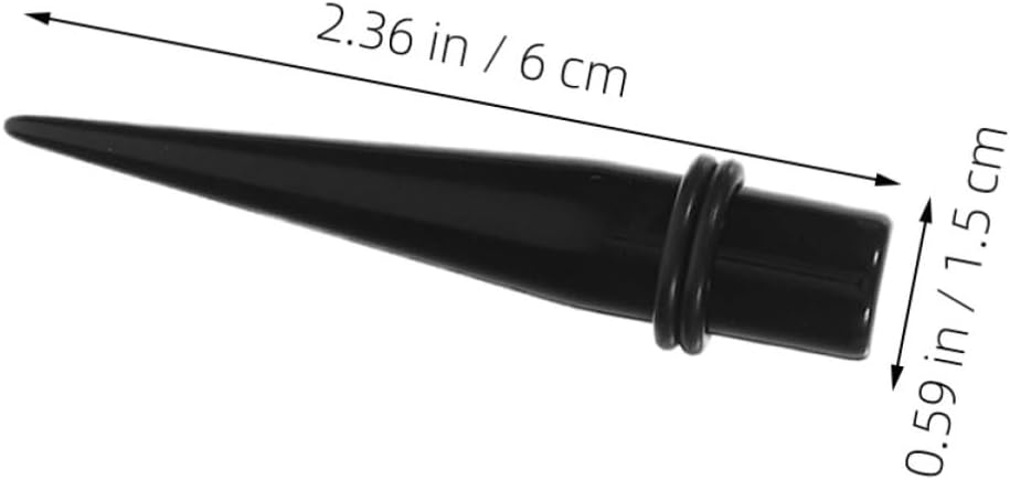 YARNOW Black Acrylic Ear Stretching Taper Set, 46 Pieces for Piercing