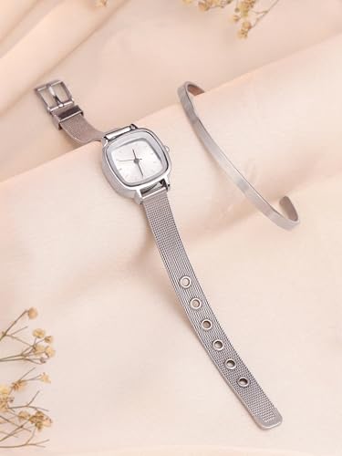 Image of Retro Hues Collection Analog Stainless Steel Wrist Watch for Women | Birthday Anniversary Gift