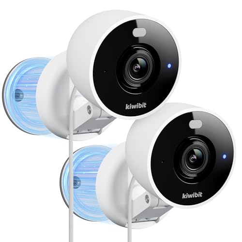 Kiwibit 2K Security Camera Indoor/Outdoor, Magnetic Wired Cameras for Home Security, Pet Camera, Baby Monitor, AI Detection, Color Night Vision, 2.4GHz WiFi, SD & Cloud Storage, Works with Alexa