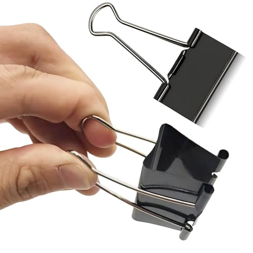 40 Pack 2 inch Black Large Binder Clips - Jumbo Metal Clip Office Supplies, Paper Clamps for Secure Document Binding, Strong Metal Paper Clips image 3