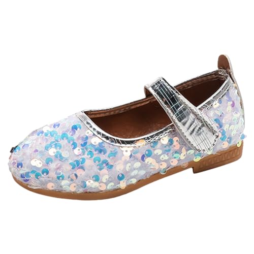 IWIHMIV Girls Soft Soled Flat Ballet Shoes Comfortable Non Slip Mary Jane Walking Party Dress Shoes for Toddler
