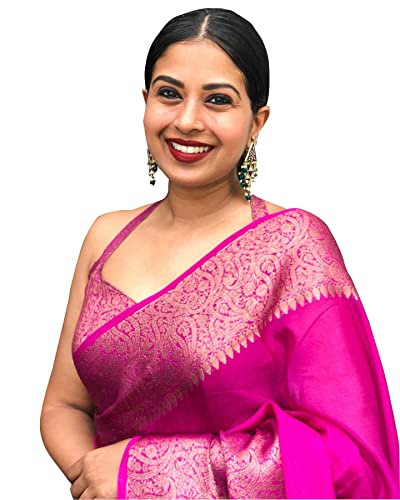 Image of Avantika Fashion Woven Kanjivaram Soft Lichi Silk Embellished Banarasi Saree With Blouse Piece For Women