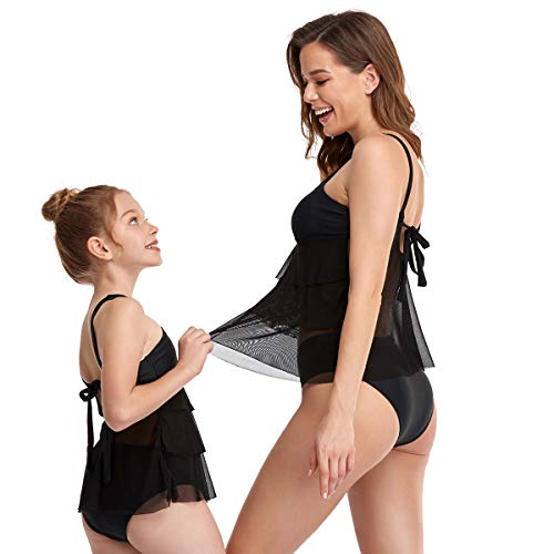 Hnyenmcko Family Matching Swimwear Women Girls Swimsuit Bathing Suits Ruffle Two Pieces Bikini Set Beachwear2