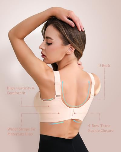 Image of Nursing Bras for Breastfeeding, Ultra Comfort Maternity Bra with Jelly Strip Support, Buttery Soft Seamless Bralette