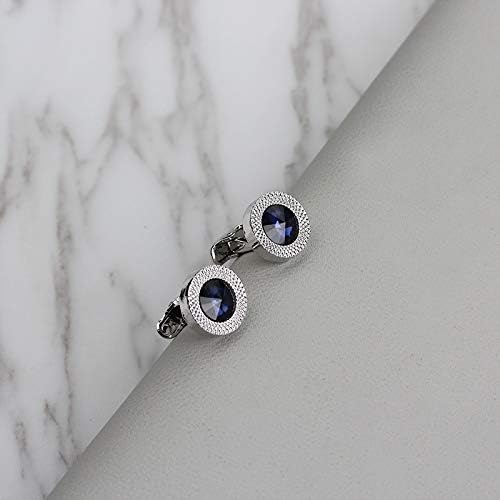 Cuff Links Mens Sapphire Business Wedding Shirts Cufflinks for Men Groomsmen