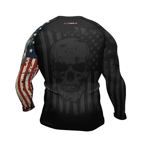 Patriot Men's Long Sleeve Rash Guard – Performance Compression Shirt for MMA, Grappling, BJJ3