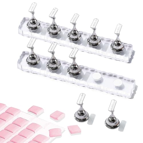 Set 2 Soportes Acrílicos Transparentes para Uñas miniatura 1