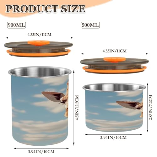 ATTX lata de café de acero inoxidable 17oz con tapa hermética miniatura 2