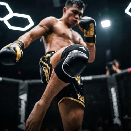ONOMASTE - Rodilleras ultra acolchadas MMA Muay Thai boxeo tailandés deportes de combate boxeo artes marciales voleibol vóley acolchado protección de rodilla gruesa - imagen 5