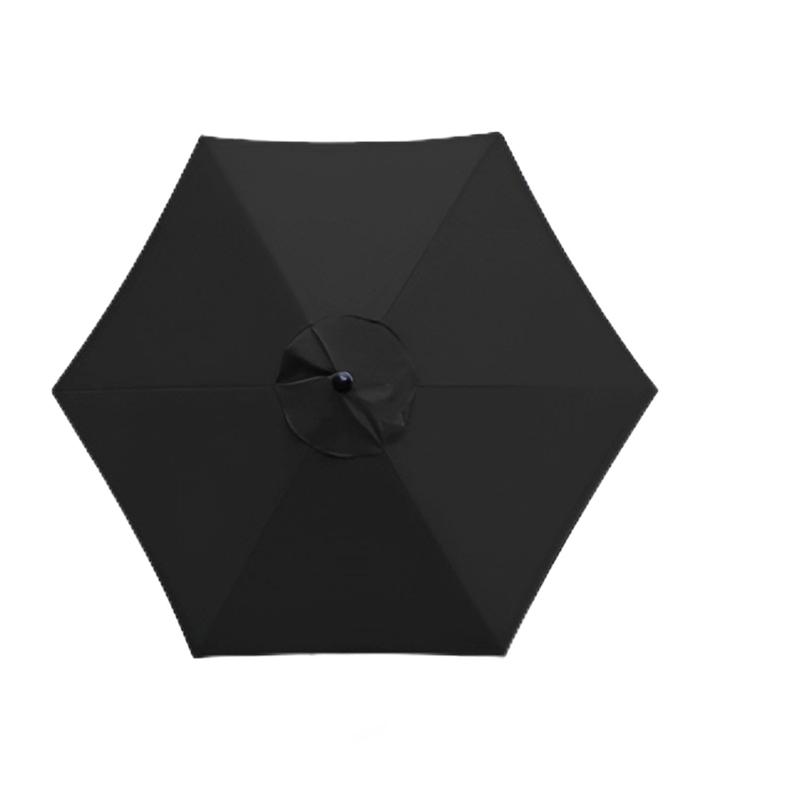 6 Ribs 8 Ribs Sun Umbrella Replacement Cloth, Outdoor Table Umbrella Fabric Canopy Cover, 200cm 270cm 300cm Replacement Umbrella Canopy For Garden Patio Yard Beach Pool Market Table(Color:Black,Size:8