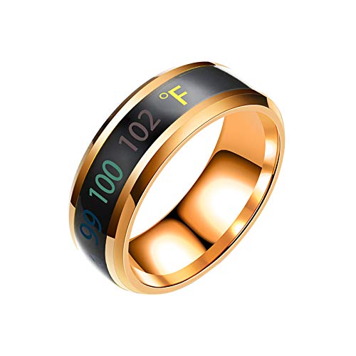 LUOBOGAN Smart rings for women health Temperature Monitor Finger Rings Digital Thermometer Sensor Smart Rings for Couple Lovers Christmas Party Wedding Rings Jewelry
