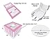 Confection Protection Cardboard Cake Boxes: 10 x 10 x 6 Inch Tall Cake Box Set with Cake Boards - Bakery Carrier Container with Window Panels for Wedding, Bake Sales - 10 Pack, Glossy Pink Stripes
