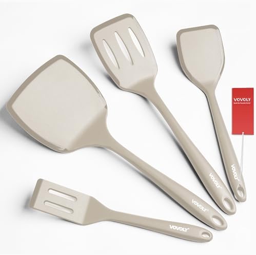 Silicone Spatula Set, 600°F Heat Resistant Silicone Spatula Turne...