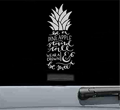 Be a Pineapple Vinyl Decal Sticker (Silver)