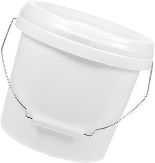 SOLUSTRE 5l Bucket with Lid Plastic Container Gallon Bucket with Lid Container with Lid Camping Pails 2 Gallon Bucket Black Spray Paint for Plastic Iron Storage Container Pigment Bucket Pp