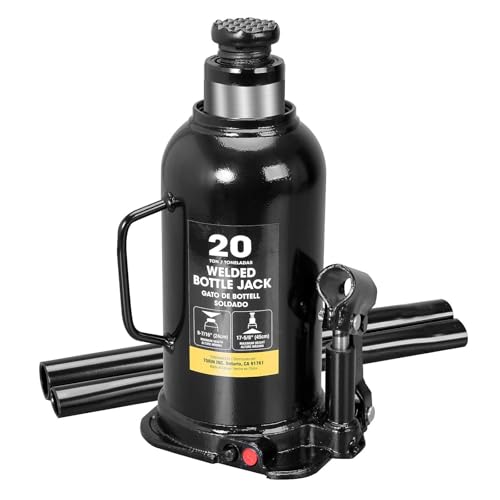 YELLOW JACKET 20 Ton Bottle Jack, Heavy-Duty Hydraulic Welded Bottle