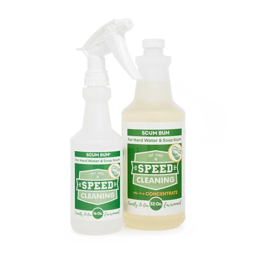 Speed Cleaning Scum Bum Non Toxic Hard Water Bathroom Cleaner + Mix Bottle