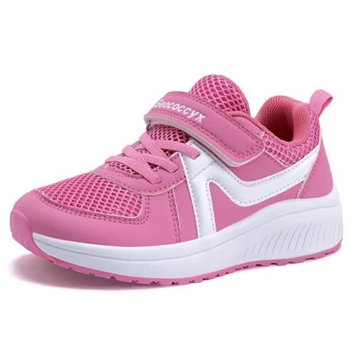 Kids Wide Sneakers for Boys Girls- Durable Walking Running Shoes, Easy Wear (Size 9-4 Youth)