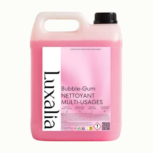 Nettoyant Sol & Multi-Usages Bubble Gum - Idéal pour Sols, Plans de Travail, Surfaces Plastiques ou Peintures - Hautement Parfumé & Ultra Efficace - 5 Litres...