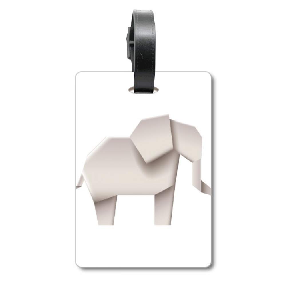 Étiquette pour valise voyage motif éléphant abstrait géométrique - 5