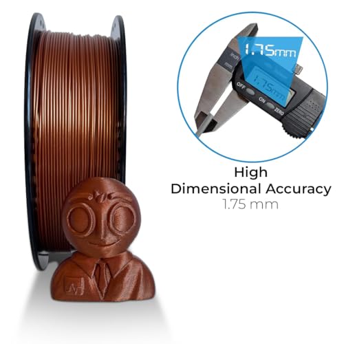 Image of NFIL3D 1KG Net PETG+ Beaming Bronze 3D Printer Filament | Filaments for 3D Printer| 1.75mm| Accuracy - + /- 0.015mm | 1000g 3D Filament, 250g Spool & 350g Packaging Weight (Total Weight 1.6KG)