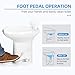 YITAHOME RV Toilet with Foot Pedal Flush, High Low Profile Gravity Camper Toilet, for Car Motorhome Caravan Trip Travel, White