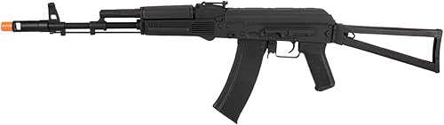 Miniatura 2 de Lancer Tactical AK-74M Series AEG Rifle de Airsoft de metal completo 400 FPS con esqueleto plegable Stock (ETU instalado) con cargador y batería