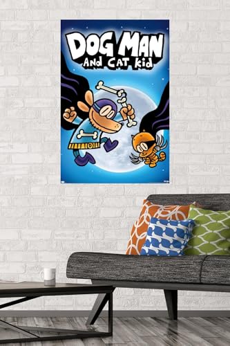 Trends International Dog Man - Dog Man And Cat Kid Book Cover Wall Poster thumb #1