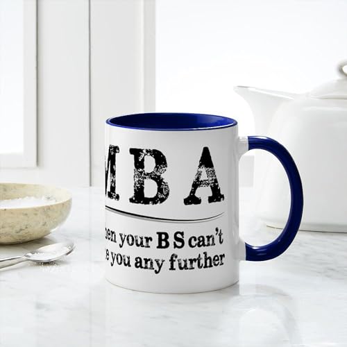 Taza de cerámica de 11 oz CaféPress MBA miniatura 6