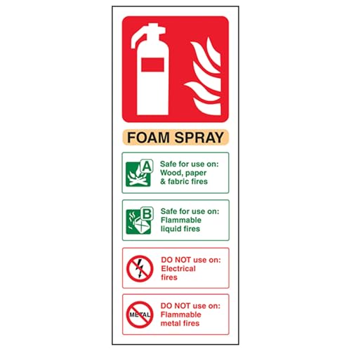 Image of Fire Extinguisher - Foam Spray ID Not Electrical Safe - 75 X 200mm