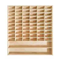 Wall Mounted Wooden Diecast Car Display Case, Wooden Trinket Shelf, 1:64 Diecast Car Display Shelves, Wood Car Model Display Cabinets (58.5x5x64.5cm)
