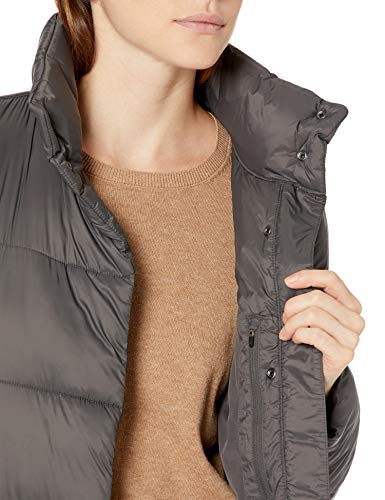 Amazon Essentials Damen Cocoon Puffer Wintermantel, leicht, wasserabweisend, lang, Anthrazit, Größe S