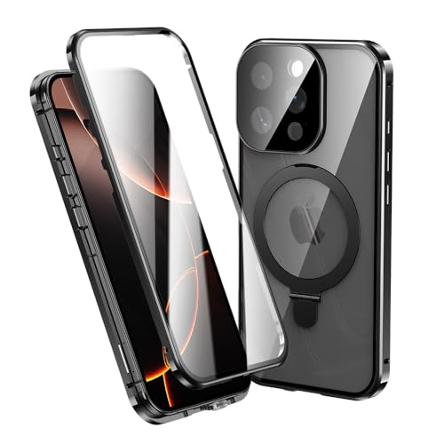 iPhone 16 Pro p P[X MagSafeΉ CX[dΉ SʃJo[ Ot X^h@\ ̌^Yی bN ʃP[X}Olbg KX ACtH16Pro Jo[ NA P[XCubN