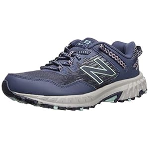 New-Balance-Womens-410-V6-Trail-Running-Shoe New Balance Women's 410 V6 Trail Running Shoe, Vintage Indigo/White Peach/White Agave, 9.5 M US