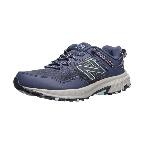 New-Balance-Womens-410-V6-Trail-Running-Shoe New Balance Women's 410 V6 Trail Running Shoe, Vintage Indigo/White Peach/White Agave, 9.5 M US
