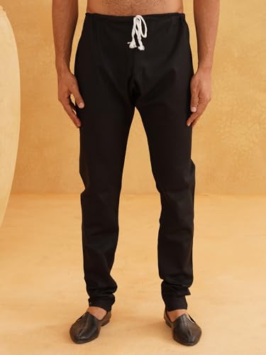 Image of Sojanya (Since 1958 Motifs Embroidered Thread Work Pure Cotton Straight Kurta With Churidar