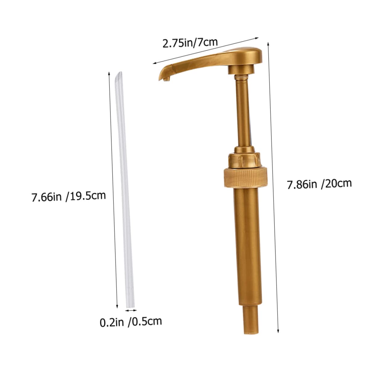 FRCOLOR Plastic Syrup Pumps for Bottles 6pcs Lotion Shampoo Pump Long Tube Easy to Use Suitable for Kitchen