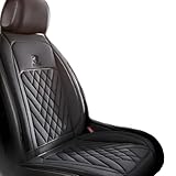 [Yizibuur]【半包デザイン】カーヒーター付きカバー 毛布フランネル素材 12V車両用 冬のイブ必需品 すべり防止構造 背筋 家族用にお得なダブルセット 簡単取り付け