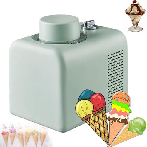 STWBHW Automatische Eismaschine, Gefrorenes Dessert-Maker mit Drehknopfsteuerung, 500 ml / 4 Modi, Softeismaschine, hält 8 Stunden kalt, Frozen-Yogurt-Maker mit abnehmbarem Paddel