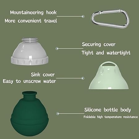 Image of Cawypety Dog Water Bottle for On The Go - Portable Pet Water Bottle for Dog Cat Outdoor Walking Hiking Travel (Green, 200ml)
