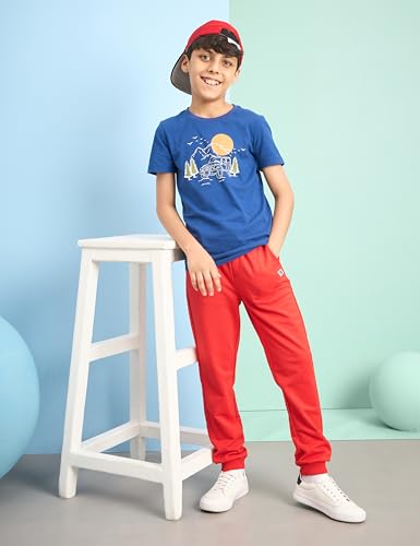 Image of Amazon Brand - Symbol Boys Cotton Rich Stretchable Knit Terry Track Pants Joggers | Age 2-14 Years