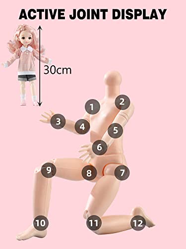 Image of DSR inch30CM Smart Doll (Pink Color ) Doll Toys with Full Set Clothes Shoes Wig Makeup Gift for Kids Gift All Day (Movable Joint-Small Doll-30CM(Purple+White))